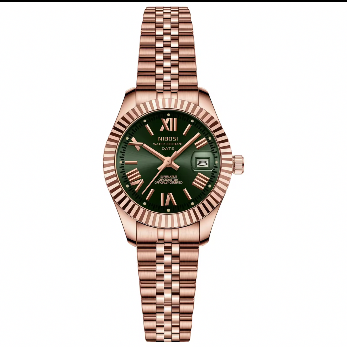 NIBOSI Ladies Royal Date Rosé Forest Green