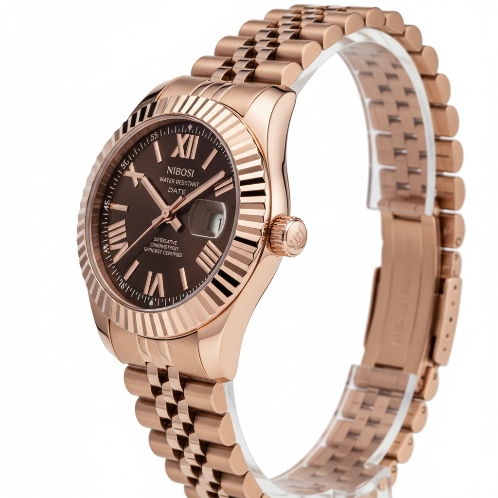 Braun Rosegold Seitenprofil