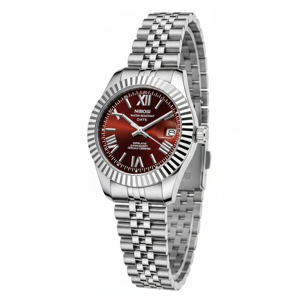 Burgundy Red 45° Silber