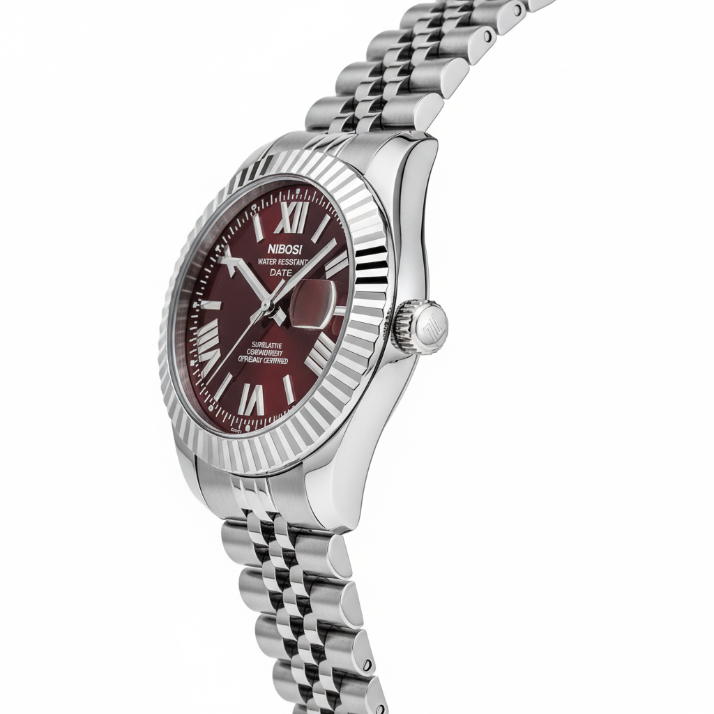 Burgundy Red Seitenprofil Silber
