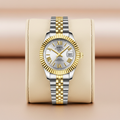 NIBOSI Ladies Royal Date Platinum Silver