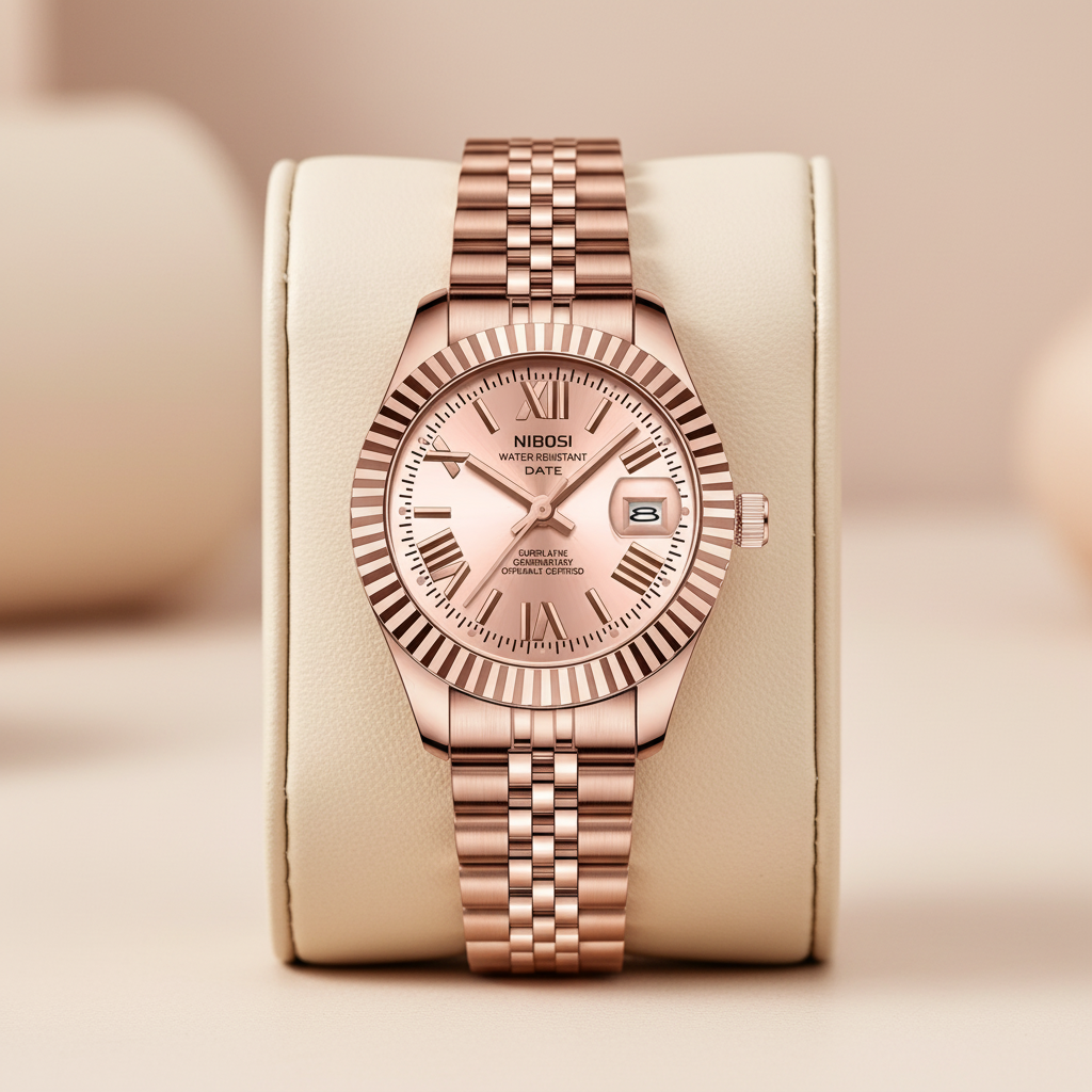 NIBOSI Ladies Royal Date Rosé Full