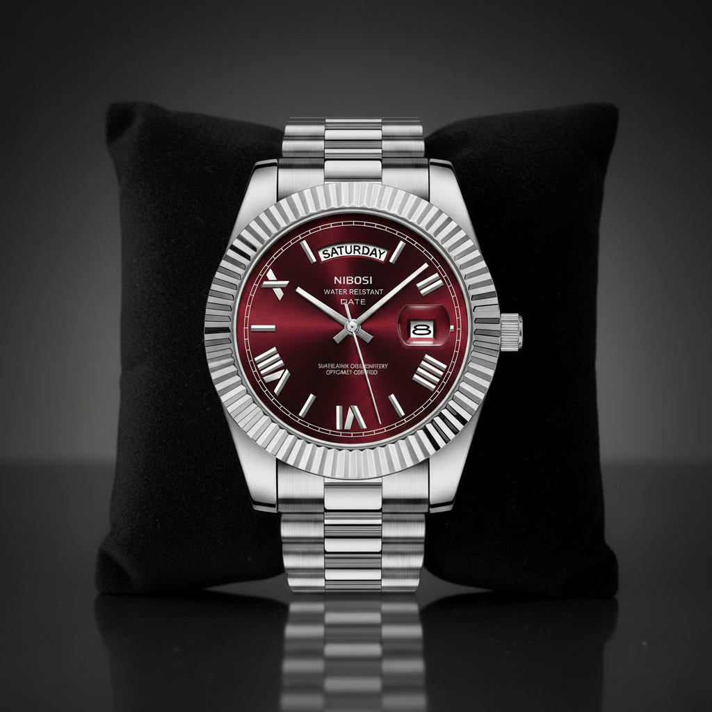 Ladies Royal Date Burgundy Red